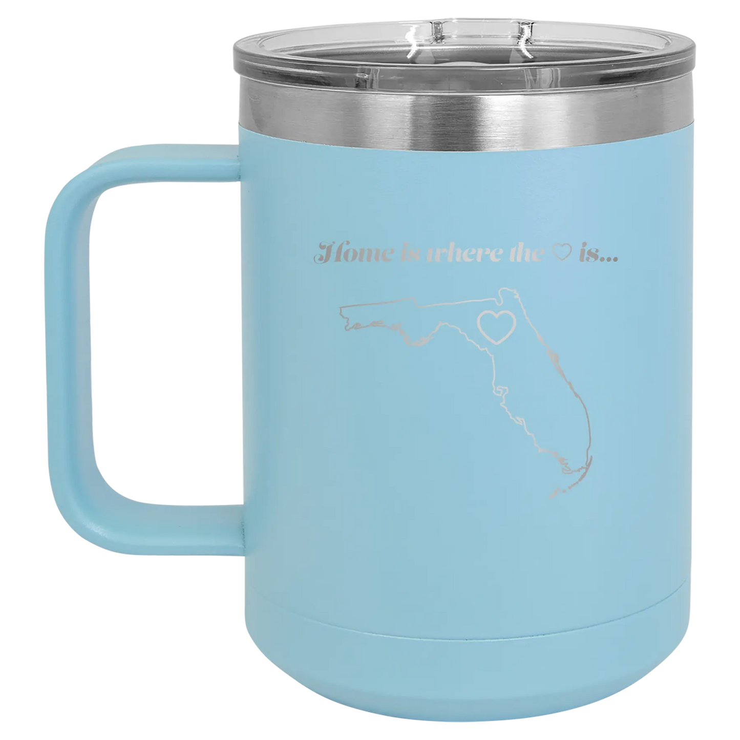 Florida Heart 15 oz Mug | Light Blue