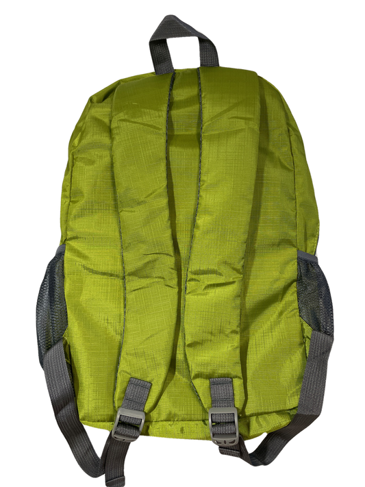 Green polyester backpack