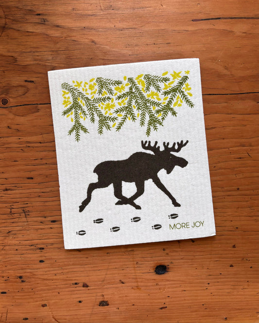 Moose Swedish Dishcloth | Brown / Green