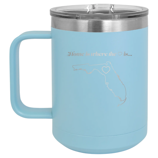 Florida Heart 15 oz Mug | Light Blue