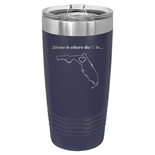 Florida Heart 20 oz Tumbler | Navy