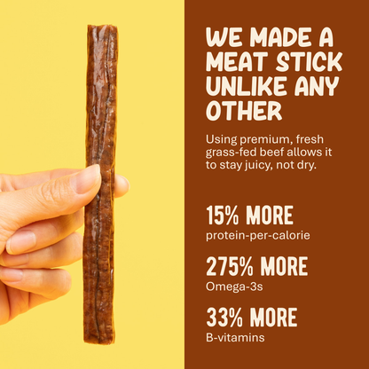 Plain Beef Meat Sticks - 100% Grass-Fed & Finished