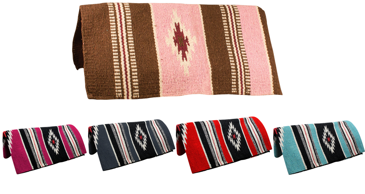 Handwoven Navajo-Inspired Acrylic Western Horse Saddle Blanket – 32" x 64", Southwest Aztec Design, Decorative, Great for Riding, Display, or Home Decor
