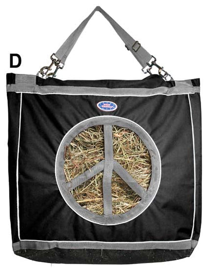 Derby Originals Top Load Peace Sign Hanging Horse Hay Bag with 13" Diameter Opening with 6 Month Warranty