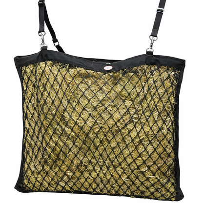 Paris Tack XL Knotless Slow Feed Hay Net – Double-Sided Design with 1000D Mesh Sides, Soft on Muzzles, Holds 6 Flakes