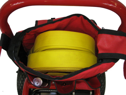 14hp Home Firefighting Cart System 100' of 1.5" Hose 90 gpm Aluminum Pistol Grip Nozzle Electric Starter