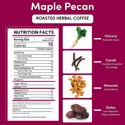 Maple Pecan Chicory Herbal Coffee