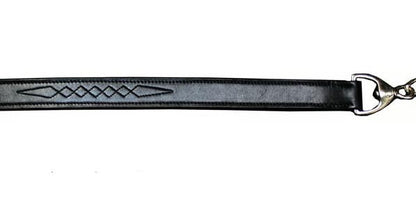 Derby Originals Premium Fancy Stitch Flat Leather Cattle Show Halter – Adjustable Fit with 48" Lead and 14" Chain, Small/Medium/Large – 1-Year Warranty