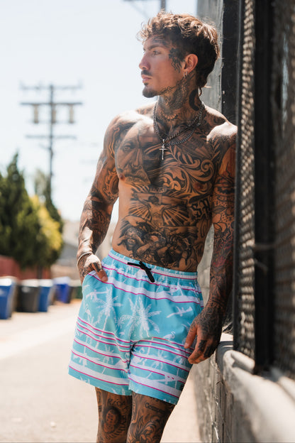 Men's Performance Training Shorts | 5.5"- Miami Vice Mayhem