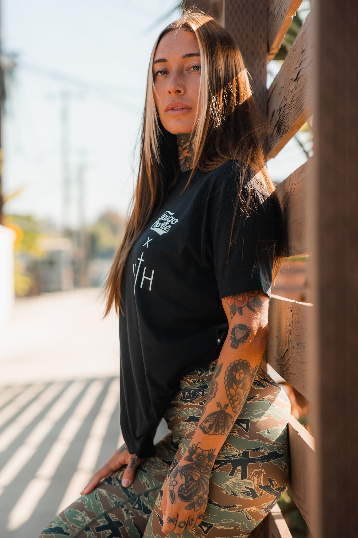 Lift Heavy. Pray Hard. - Black Tee