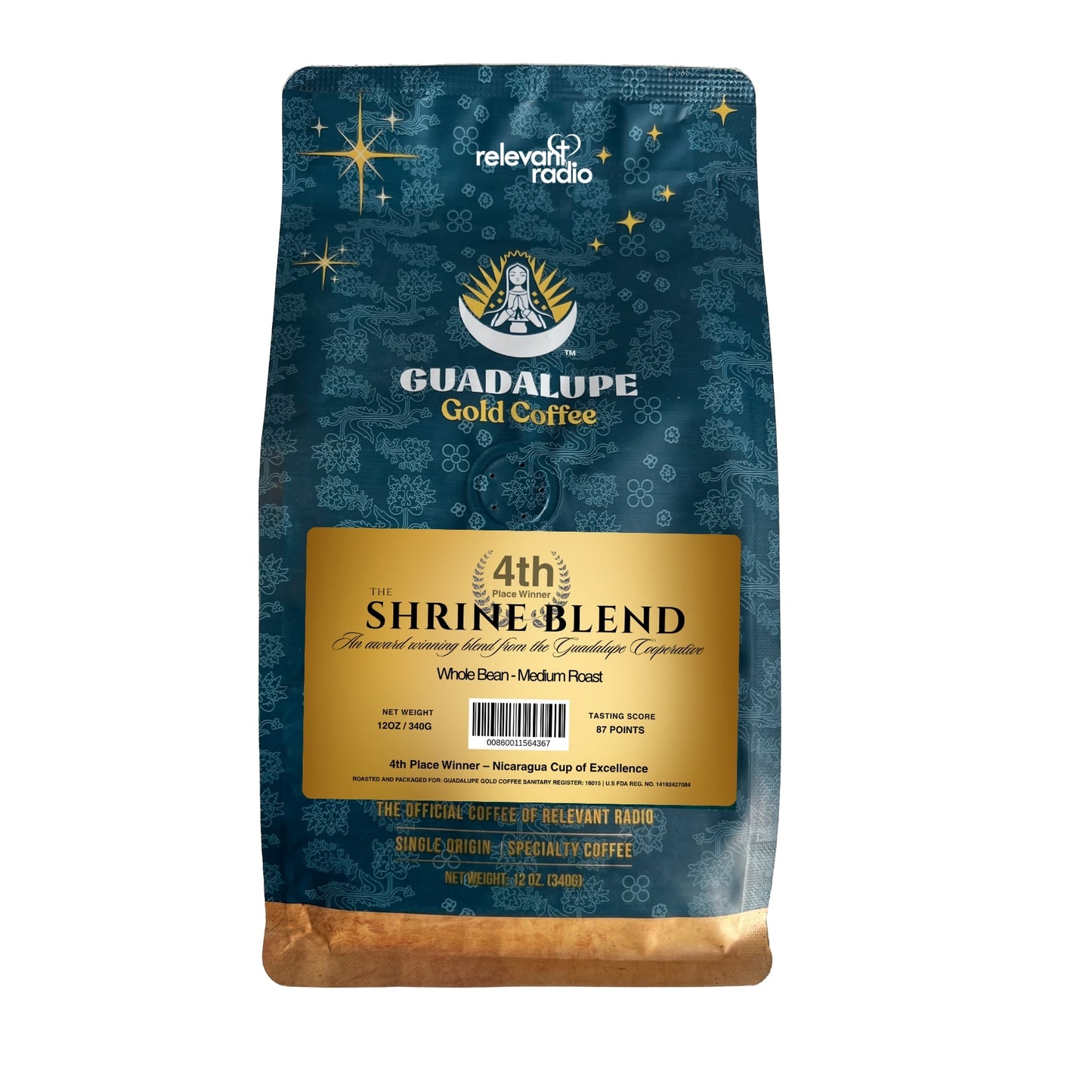 Guadalupe Gold Coffee Shrine Blend - 4th Place Winner, Cup of Excellence