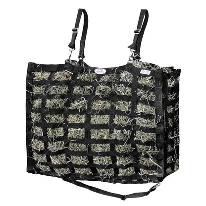 Derby Originals Supreme 4-Sided Slow Feeder Horse Hay Bag, 3.5" x 1.75" Rectangular Openings, Patented Design, Super Tough Bottom®, 1 Bale Capacity, 1-Year Warranty