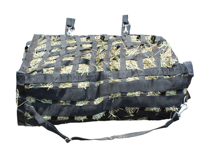 Derby Originals Superior 4-Sided Slow Feeder Horse Hay Bag, 2" Square Openings, Patented Design, Super Tough Bottom®, 1 Bale Capacity, 1-Year Warranty