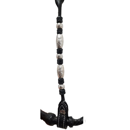 Tahoe 3/8" Bosal with Leather Hanger and Ferrules – Complete Equestrian Set with 23 Ft Quality Rope Mecate & Horsehair Tassel