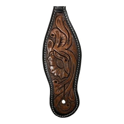 Tahoe Hand Tooled Leather Western Spur Straps with Flower Design Unisex Pair