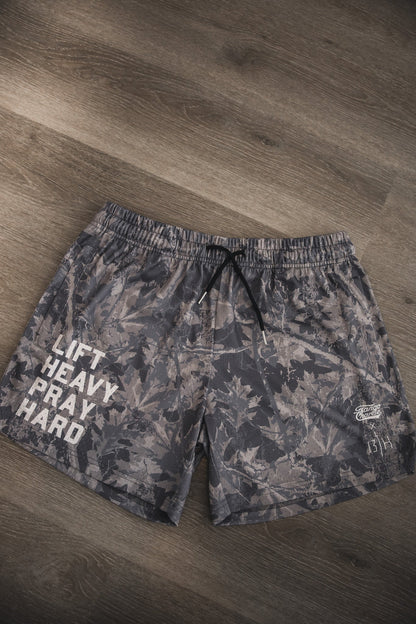 Men's Mesh Lifestyle Shorts | 5.5"- Lift Heavy Pray Hard Deadwood