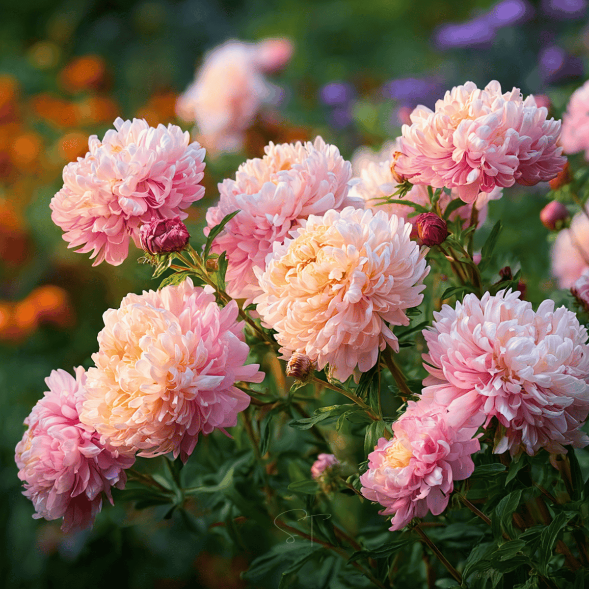 Apricot Paeony Duchess Aster – 50 Seeds