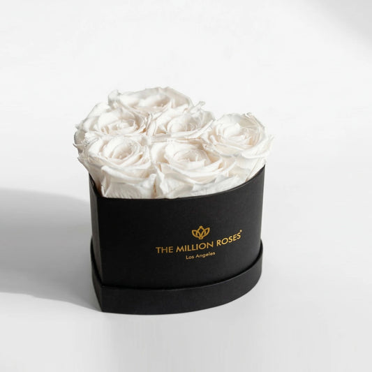 Baby Heart Black Box | White Roses