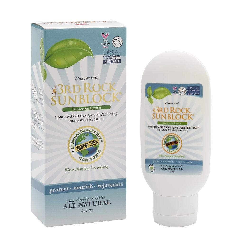 3rd Rock Sunblock® Sunscreen Lotion - Unscented - Zinc Oxide SPF 35
