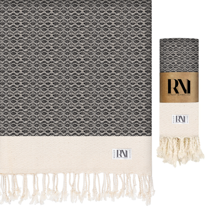 Boho Diamond Turkish Peshtemal Beach Bath Gym Yoga Luxe Soft Weave Turkish Towel