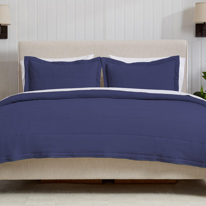 Textured Striped Quilt Set - Ellie Collection
