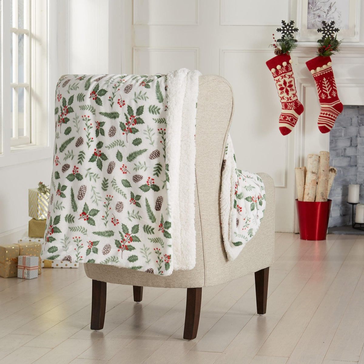 Holiday Sherpa Throw - Esmay Collection