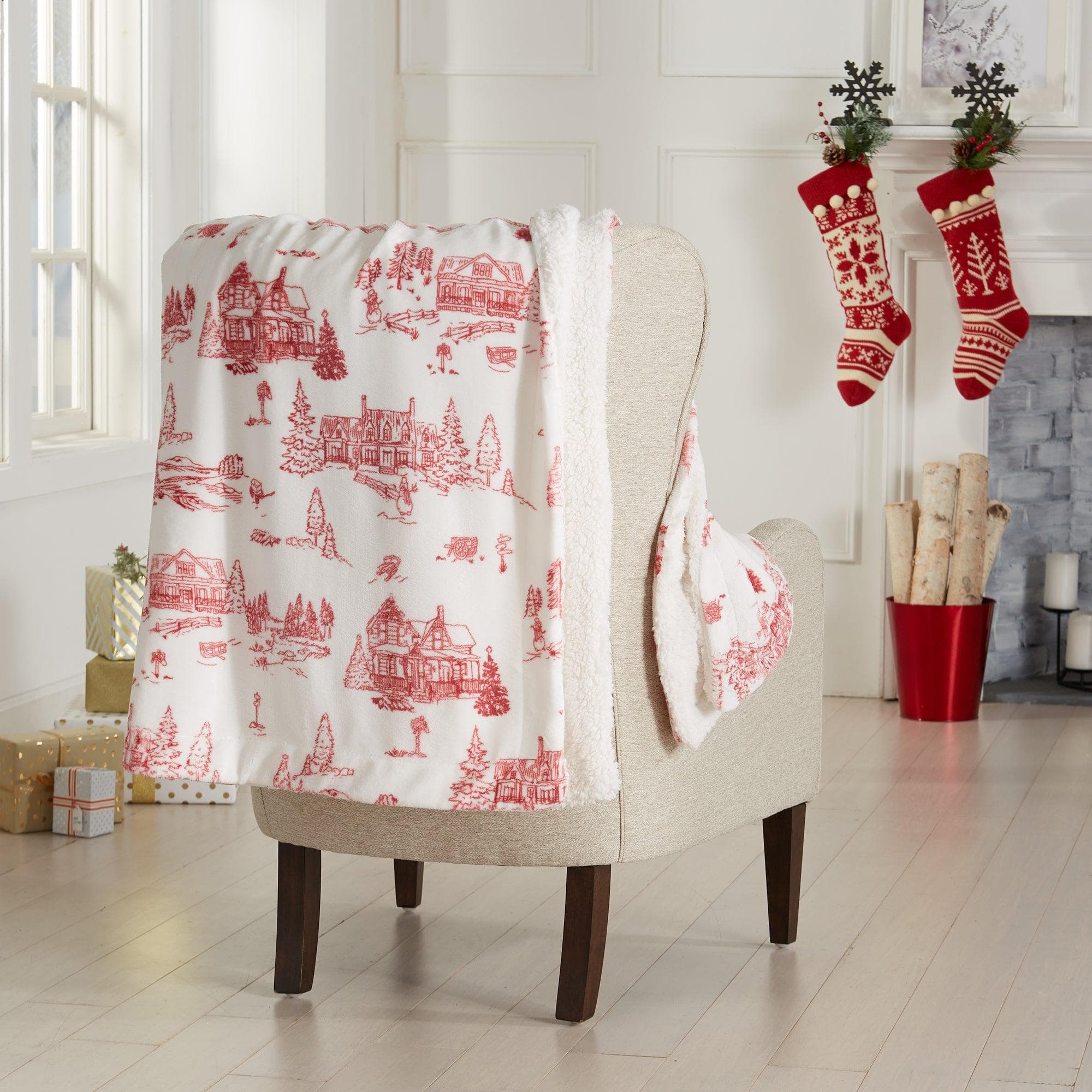 Holiday Sherpa Throw - Esmay Collection