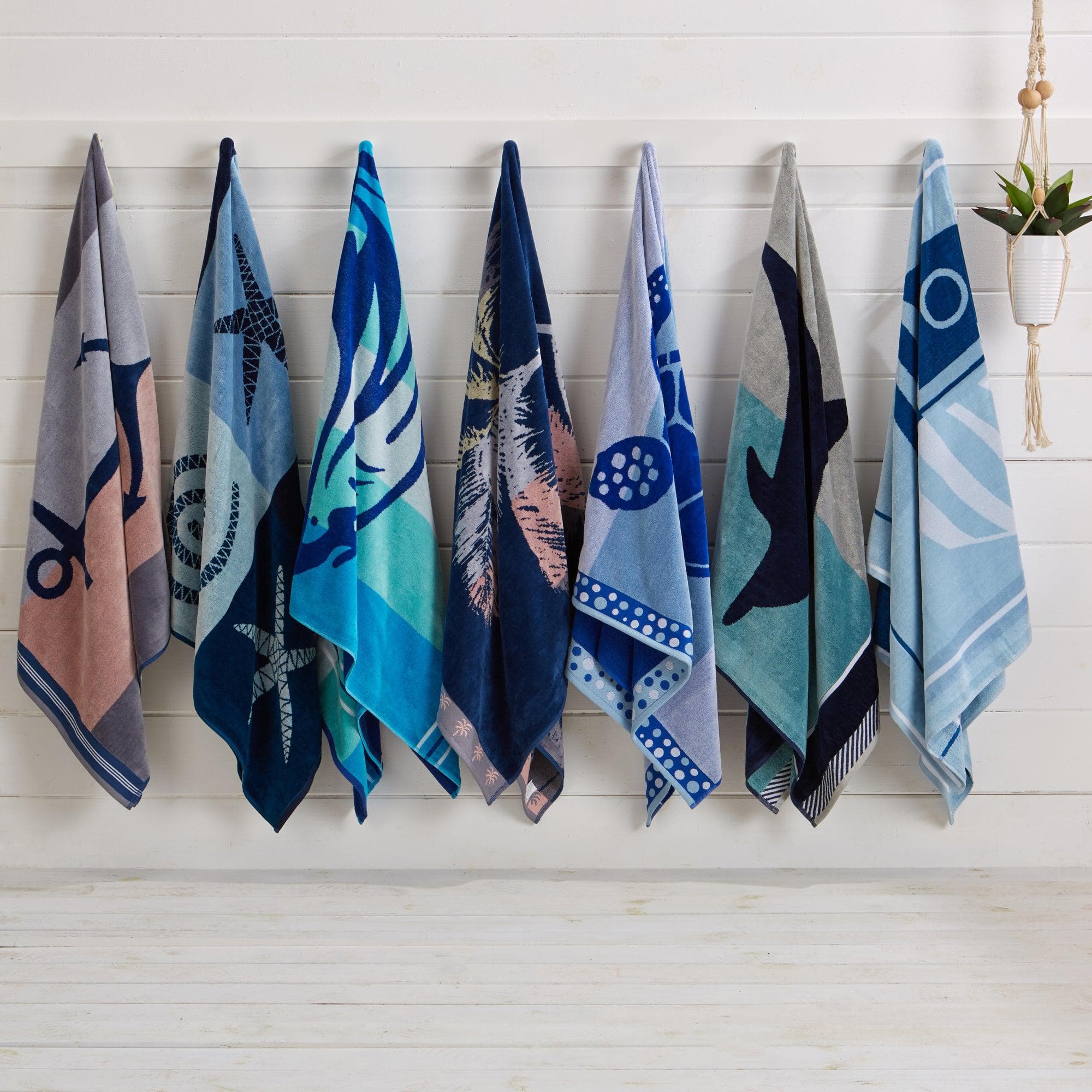 2 Pack 100% Cotton Jacquard Beach Towels - Playa Collection