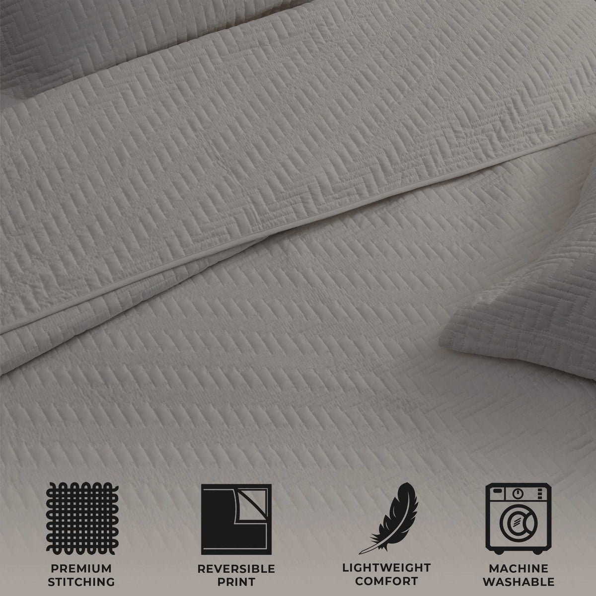 Herringbone Stitched Quilt - Louise Collection