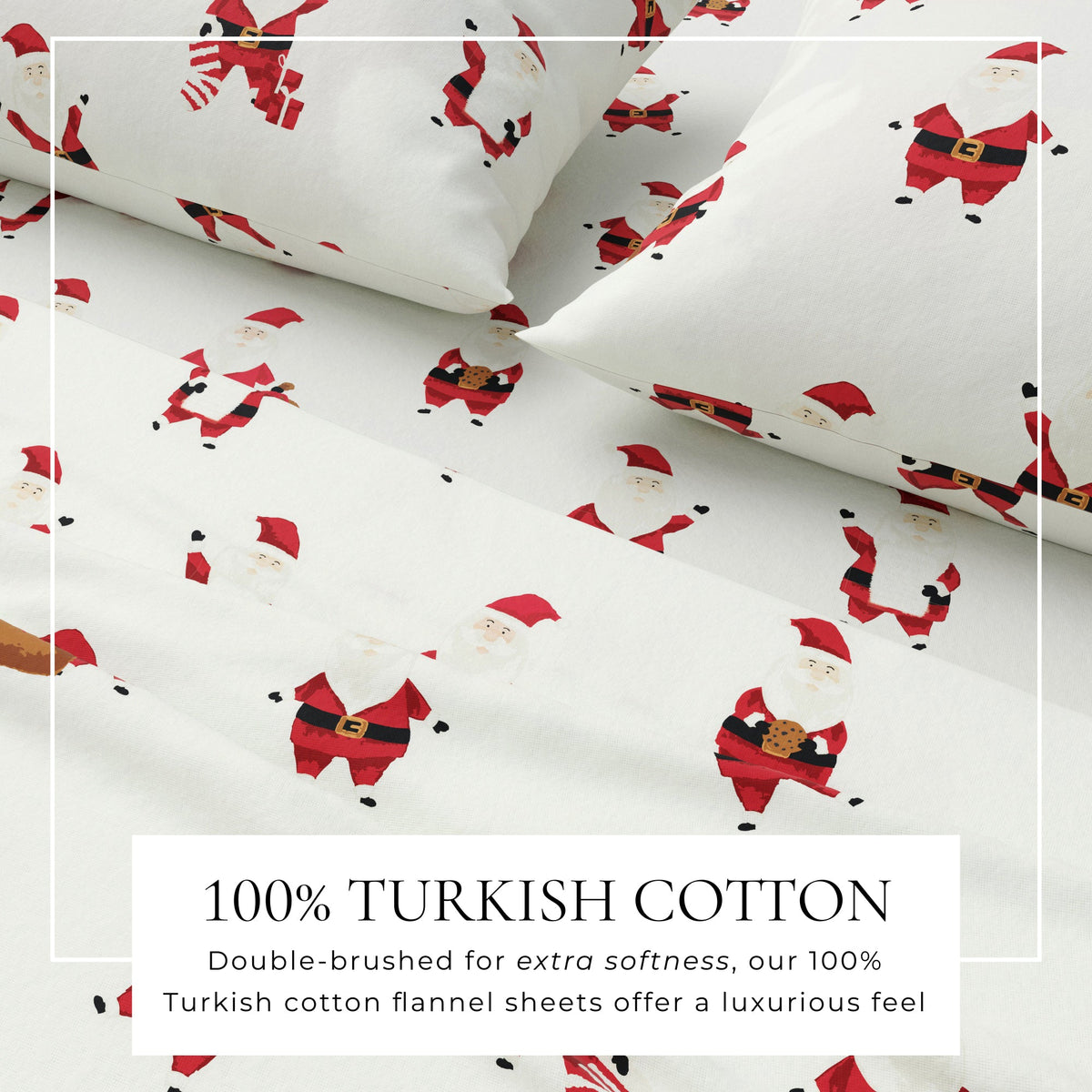 Turkish Cotton Christmas Flannel Sheet Set - Whittaker Collection