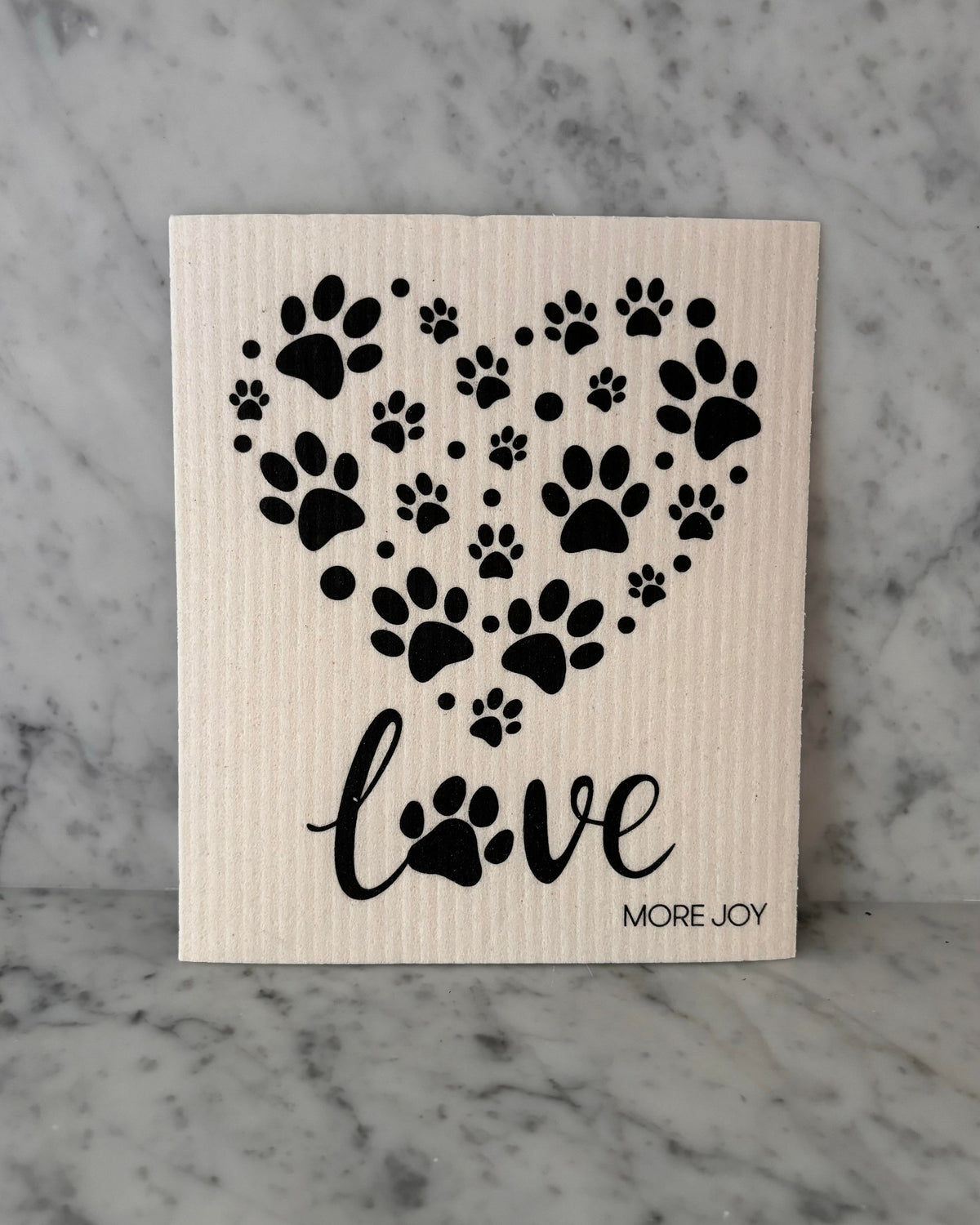 Paw Print Heart Swedish Dishcloth | Dog Lovers