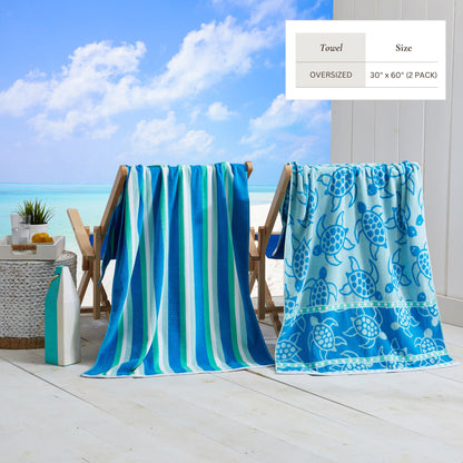 Cotton Velour Beach Towel - Maui Collection